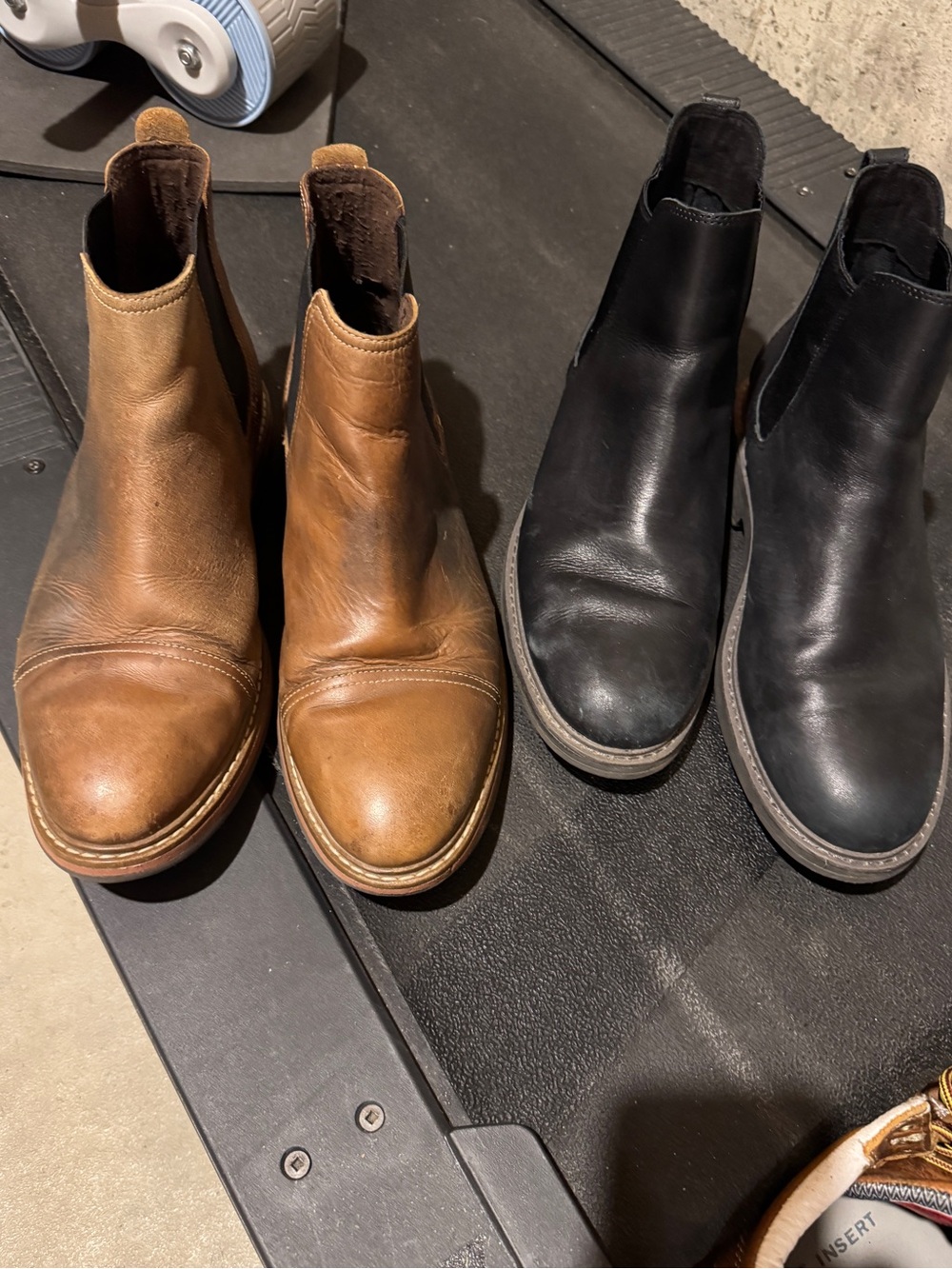 COLE HAAN Men's Chelsea Boots Brown and Black - Leather 9 1/2 Two pairs!